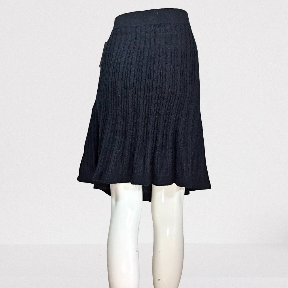 Merona Black Cable Knit Stretch Skirt XXL